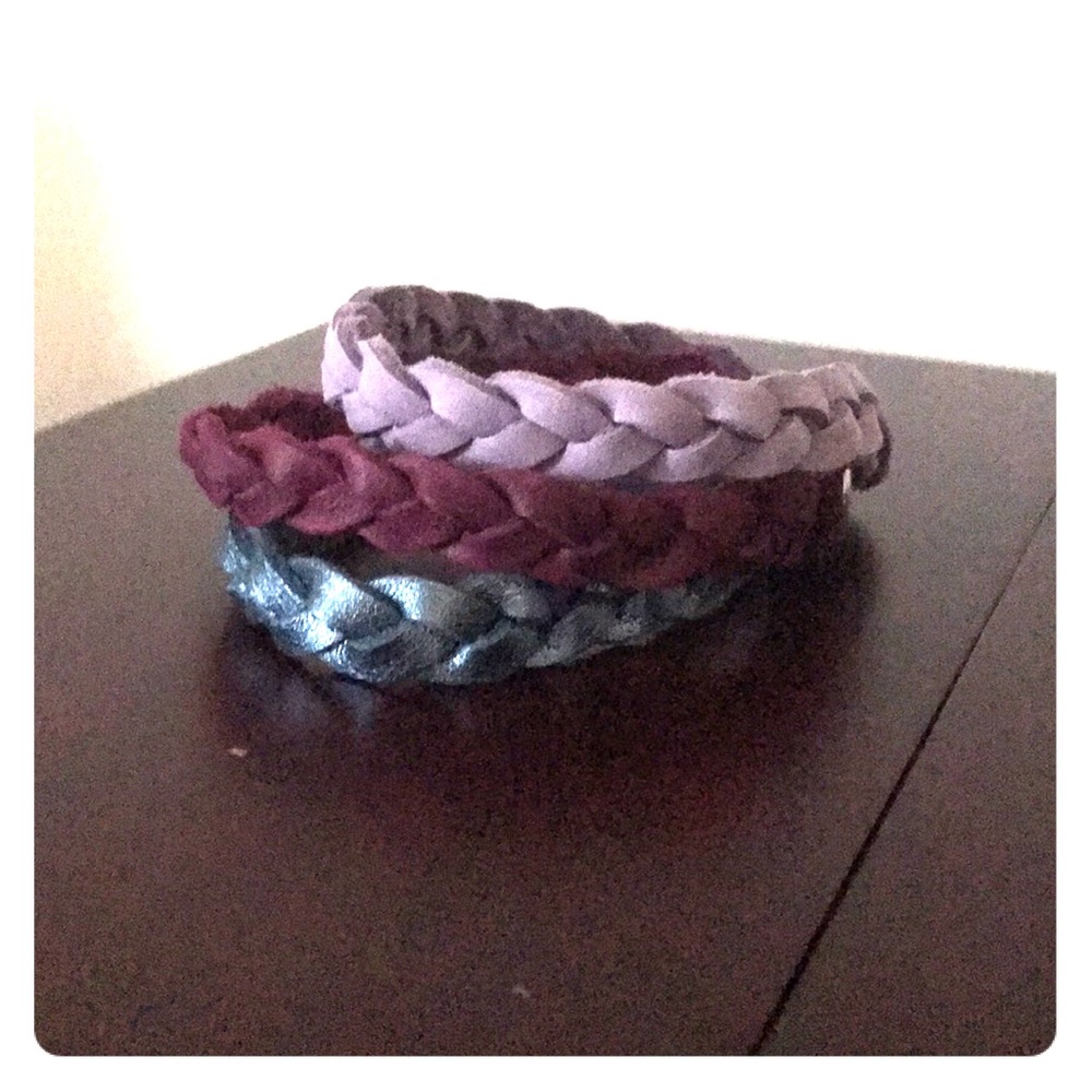 Set of 3 Leather Bracelets